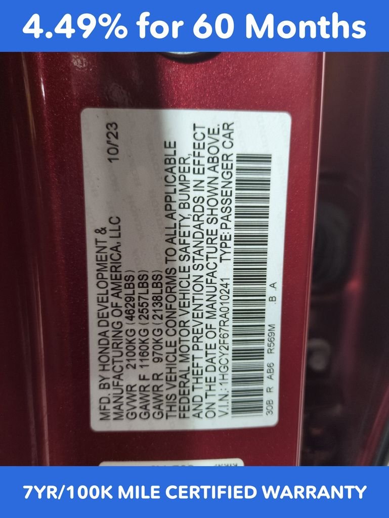 Certified Used 2024 Radiant Red Metallic Honda EX-L image 29