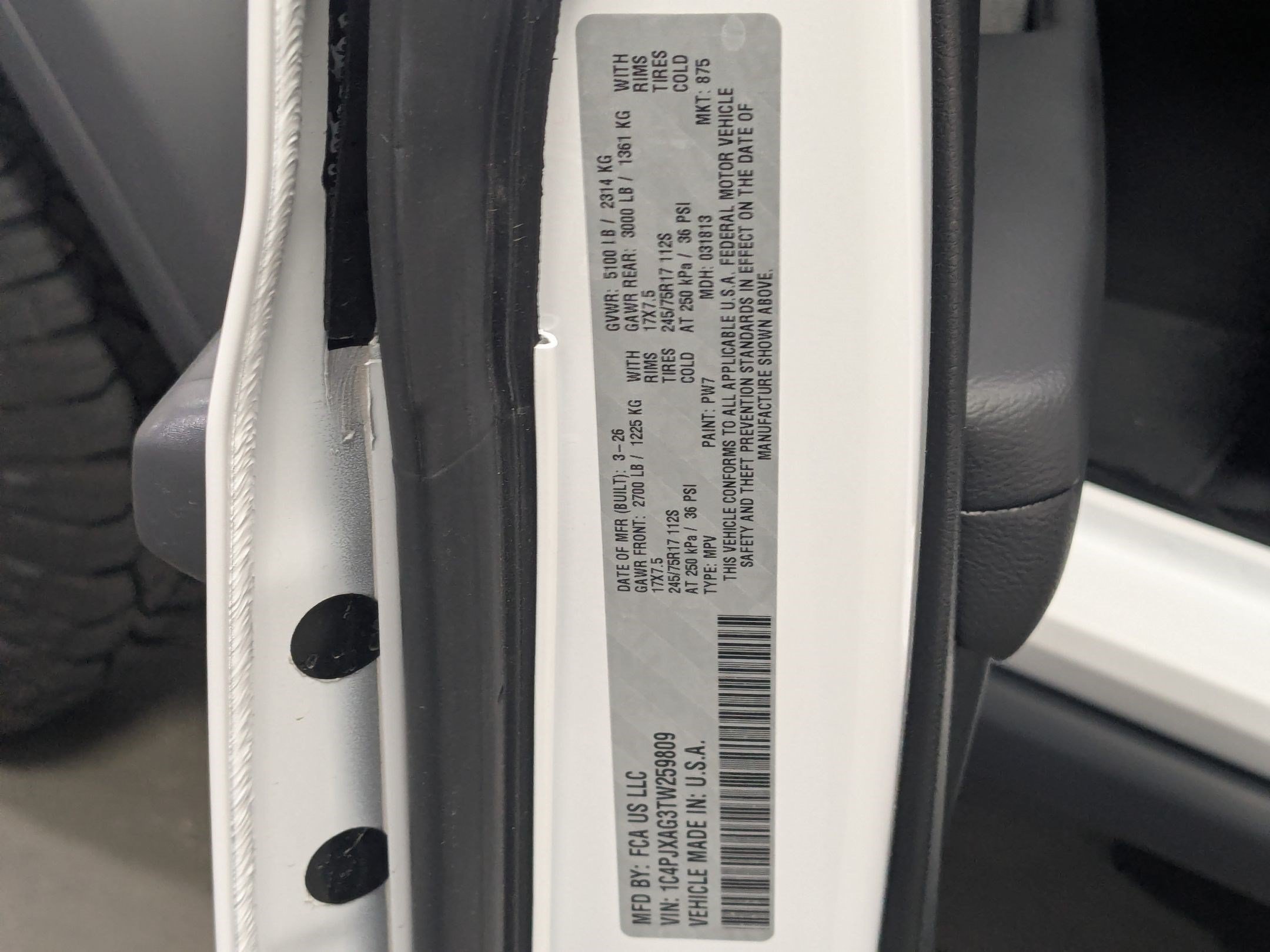 Used 2026 Bright White Clearcoat Jeep Sport image 20