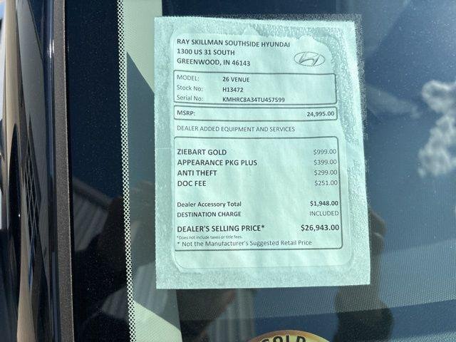 New 2026 Lunar White w/Black Roof Hyundai SEL image 34
