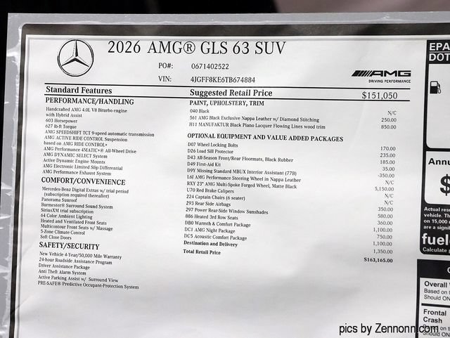 New 2026 Black Mercedes-Benz AMG® GLS 63 4MATIC+ SUV image 64