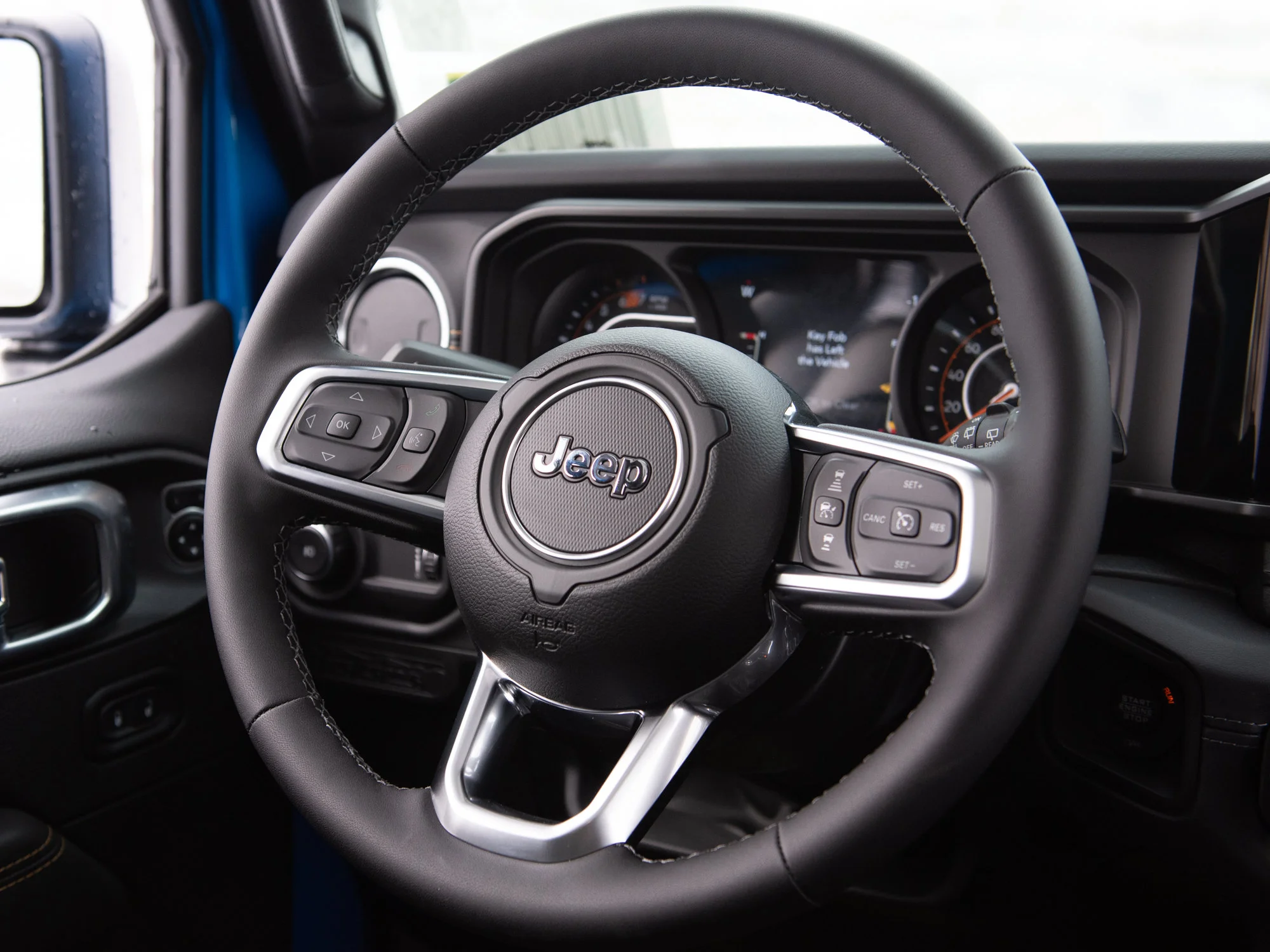 New 2026 Blue Jeep Sahara WhiteCap* 4 Door 4x4, McKinley Leather, Blind-Spot image 12