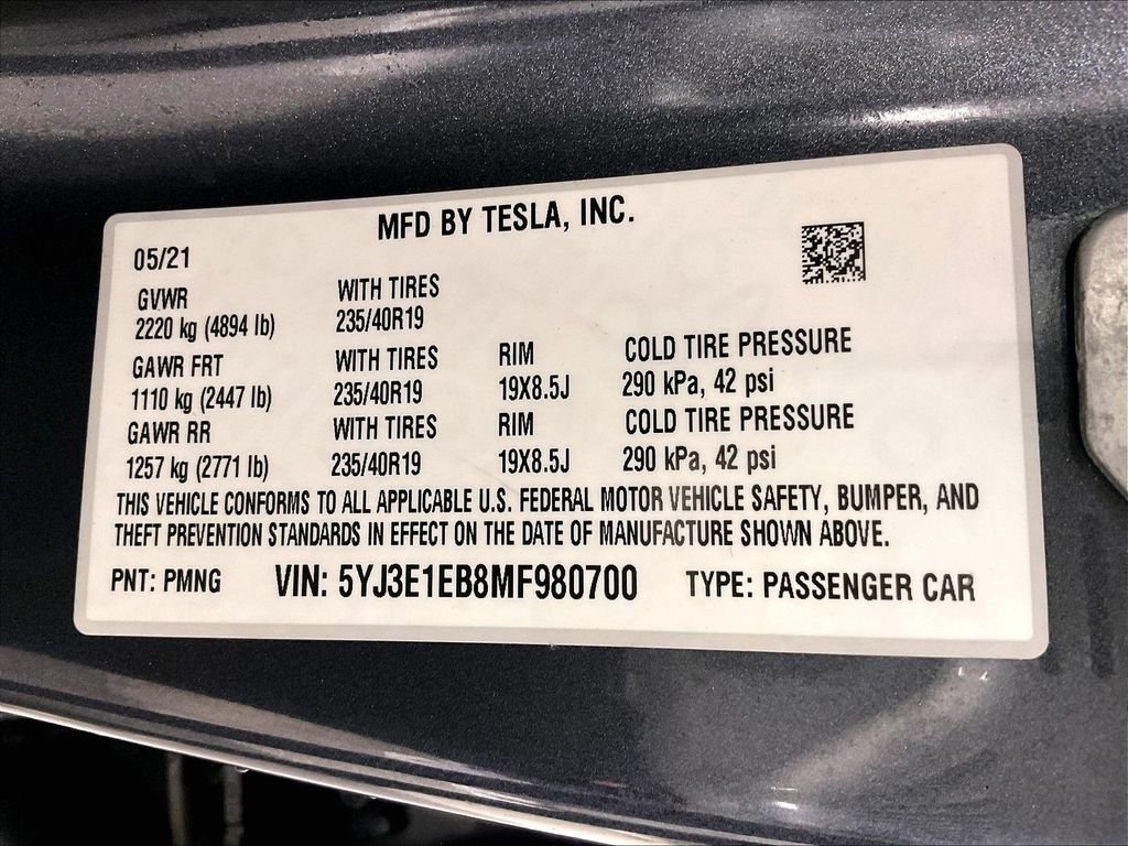 Used 2021 Gray Tesla Long Range image 36