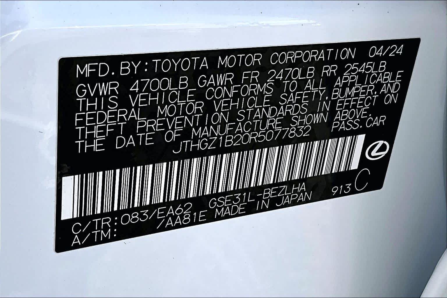 Certified Used 2024 Ultra White Lexus F SPORT image 35