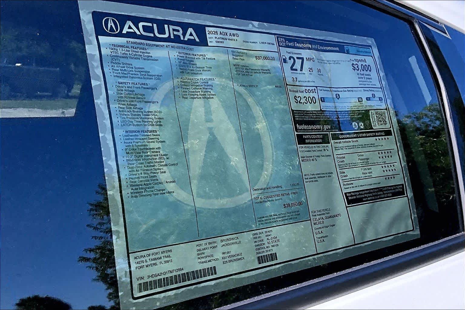 New 2026 Platinum White Pearl Acura  image 22