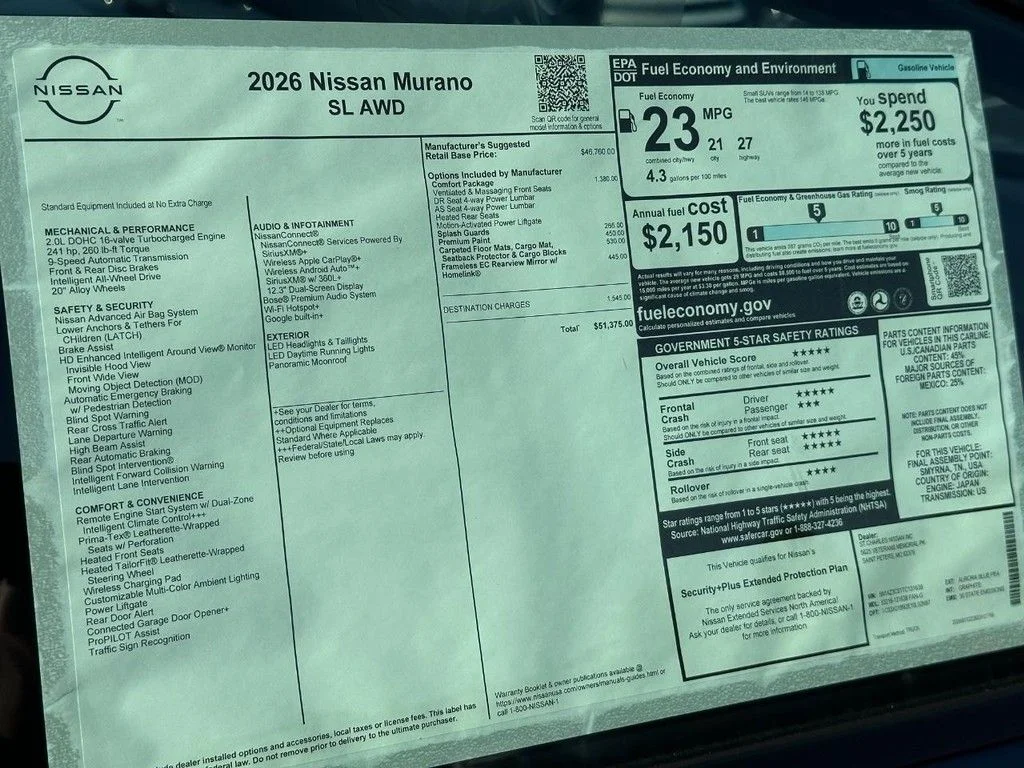 New 2026 Aurora Blue Pearl Metallic Nissan SL image 20