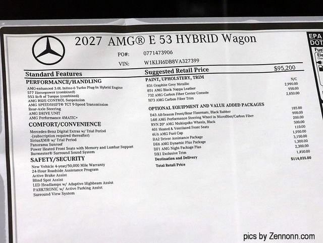 New 2027 Graphite Grey Metallic Mercedes-Benz AMG® E 53 Hybrid Wagon image 60