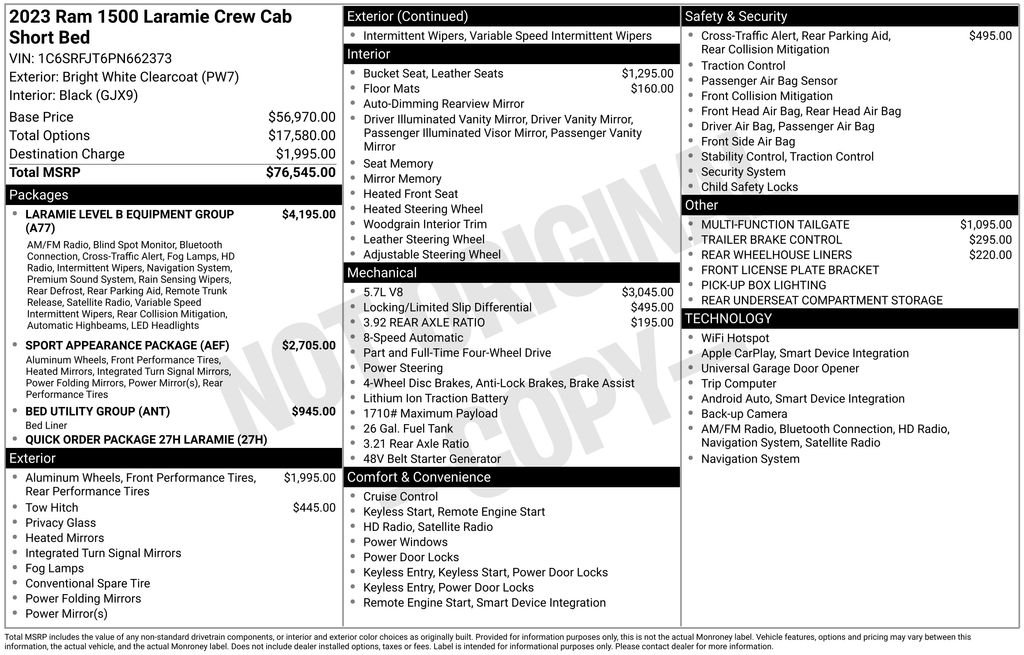 Used 2023 White Ram Laramie image 31