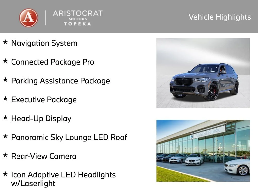 Used 2023 BMW X5 M50i with VIN 5UXJU4C04P9P97207 for sale in Kansas City