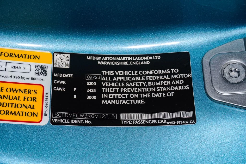 Used 2024 Q Caribbean Blue Pearl 2 Aston Martin Volante image 39