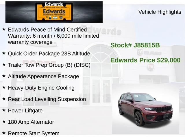 Certified Used 2023 Red Jeep Altitude X image 5