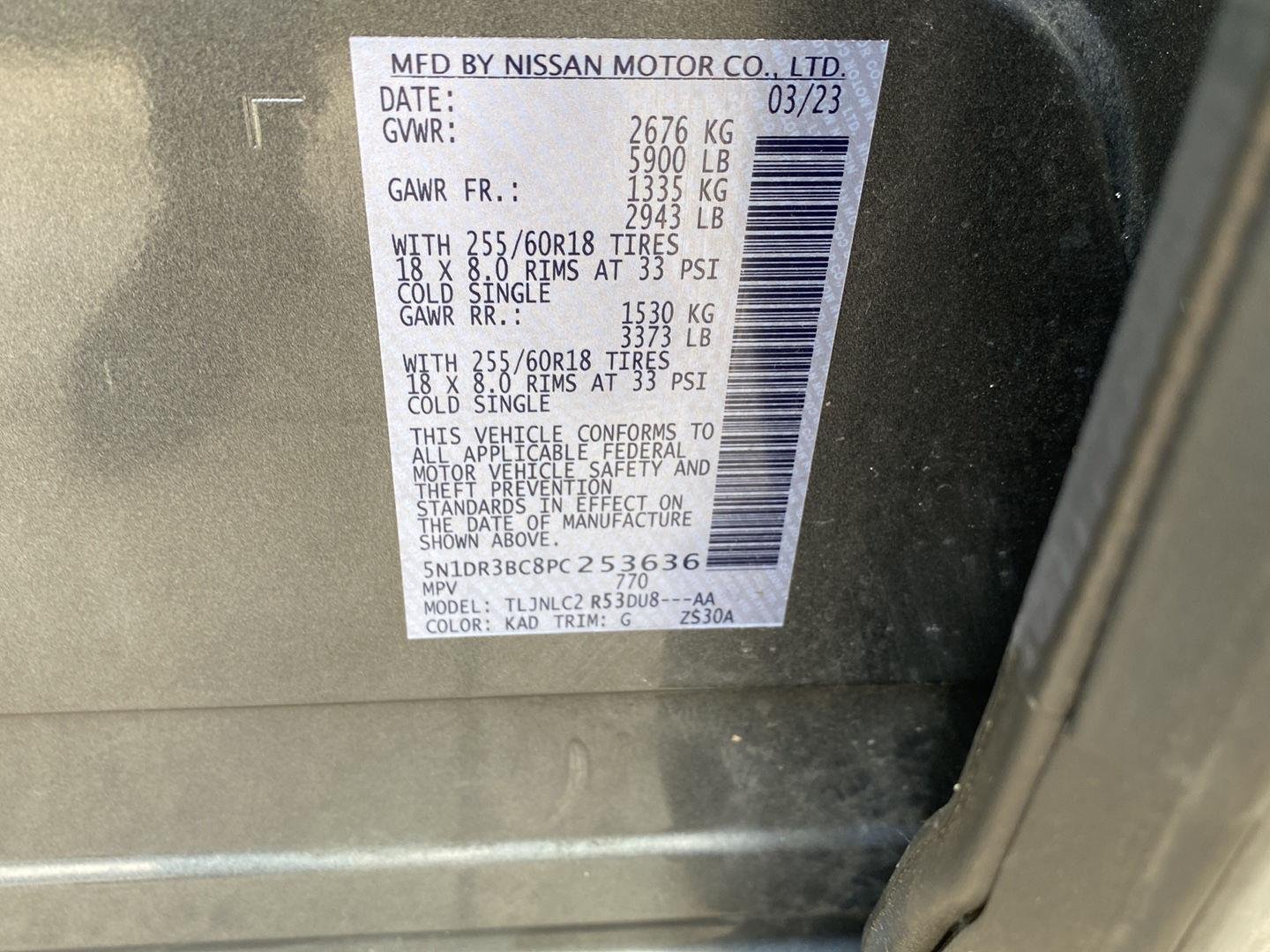 Certified Used 2023 Gun Metallic Nissan SV image 15