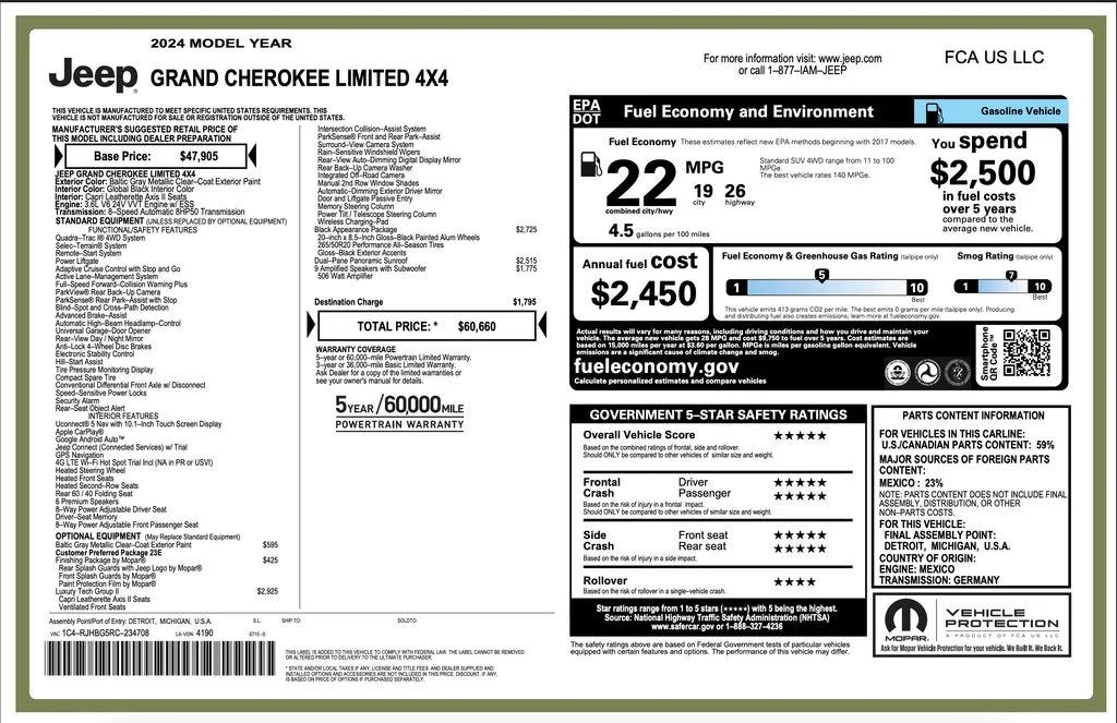 Certified Used 2024 Gray Jeep Limited image 2