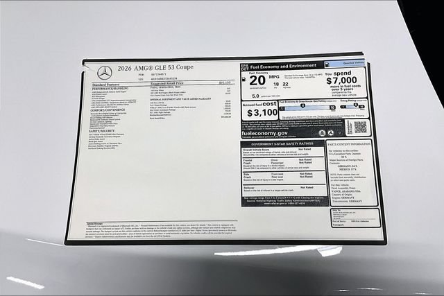 New 2026 Polar White Mercedes-Benz AMG® GLE 53 4MATIC+ Coupe image 54