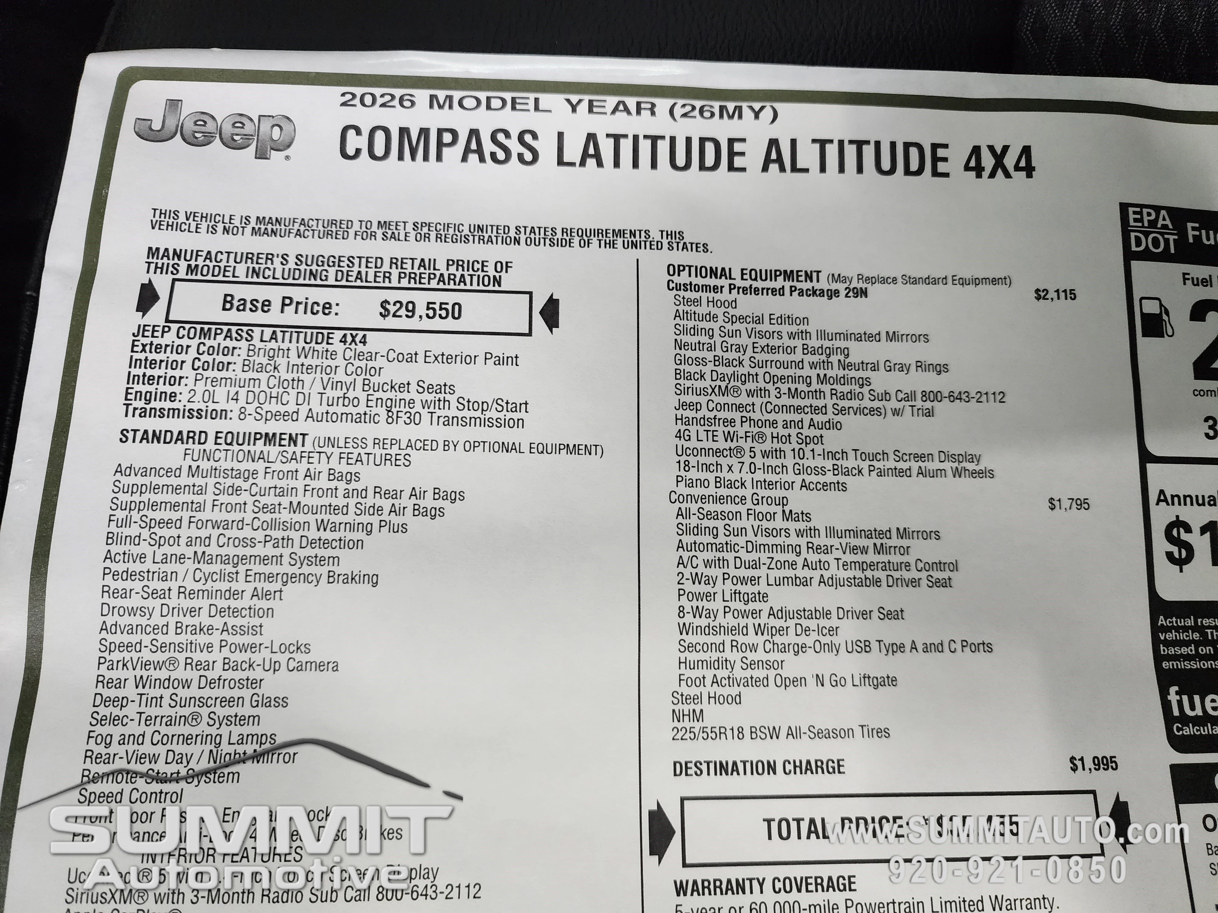 New 2026 Bright White Clearcoat Jeep Latitude image 38
