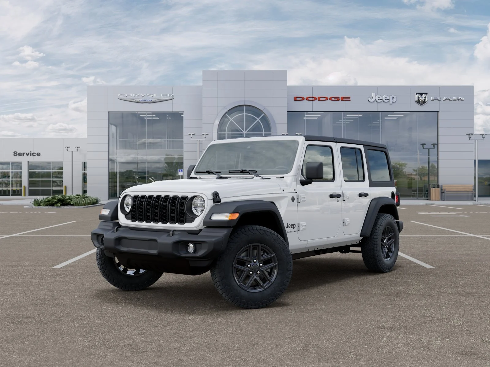 New 2026 Bright White Clear-Coat Exterior Paint Jeep Sport S image 29