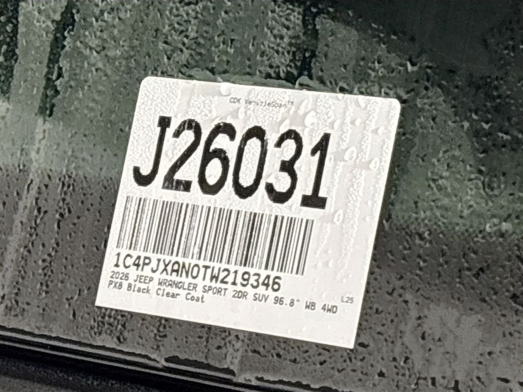 New 2026 Black Clearcoat Jeep Sport image 23