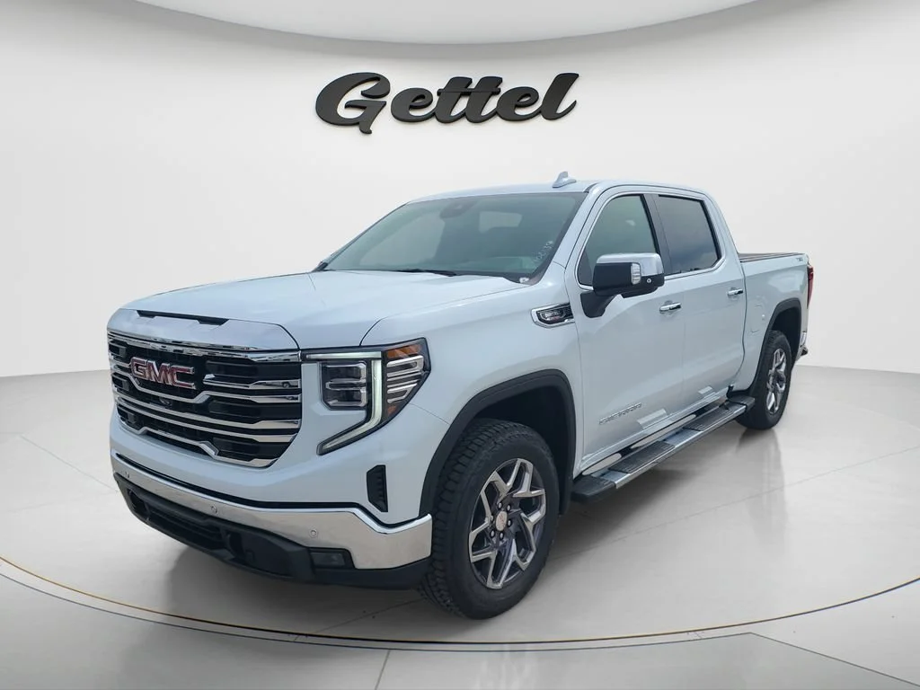 New 2026 Glacier White Tricoat GMC SLT image 1
