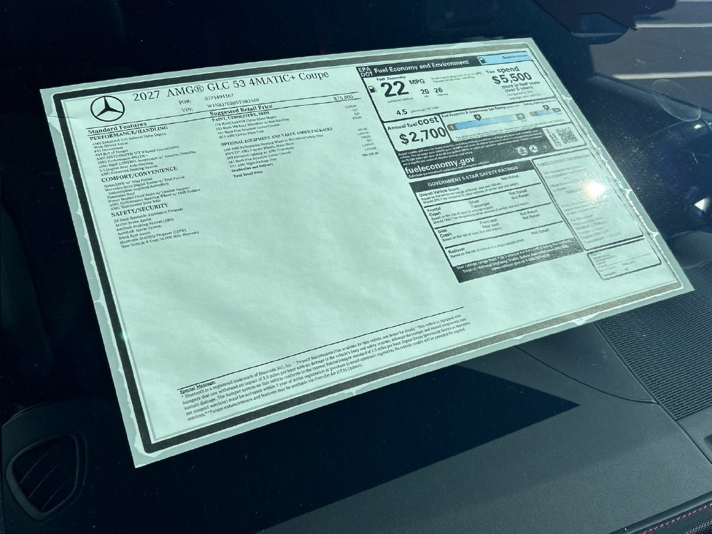 New 2027 MANUFAKTUR Cirrus Silver Magno Mercedes-Benz AMG® GLC 53 4MATIC+ Coupe image 74