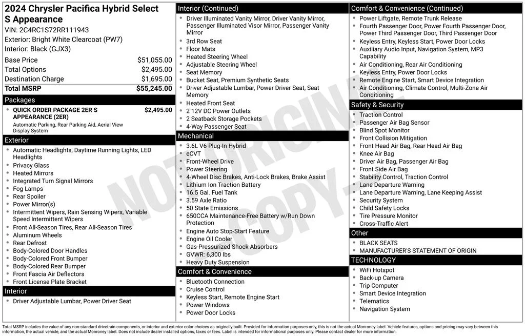Used 2024 White Chrysler Select S Appearance image 34
