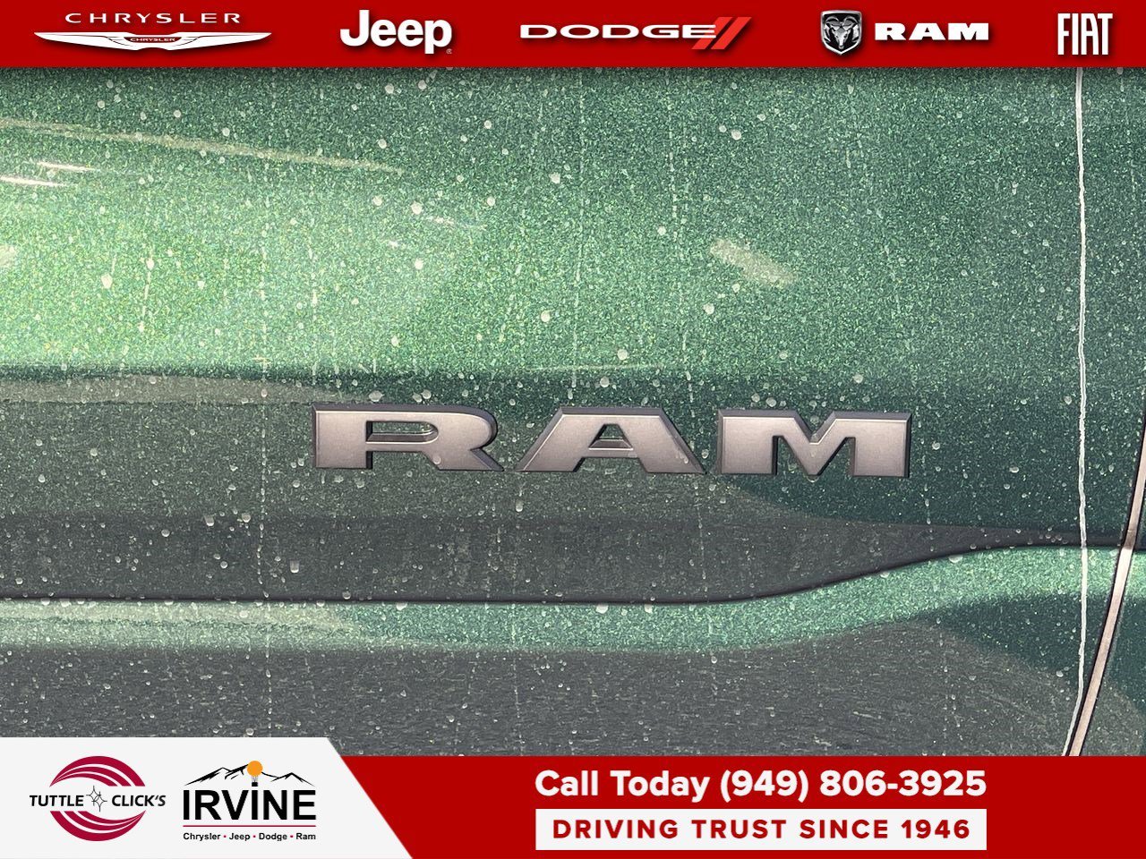New 2026 Serrano-Green Metallic Exterior Paint RAM Laramie image 8