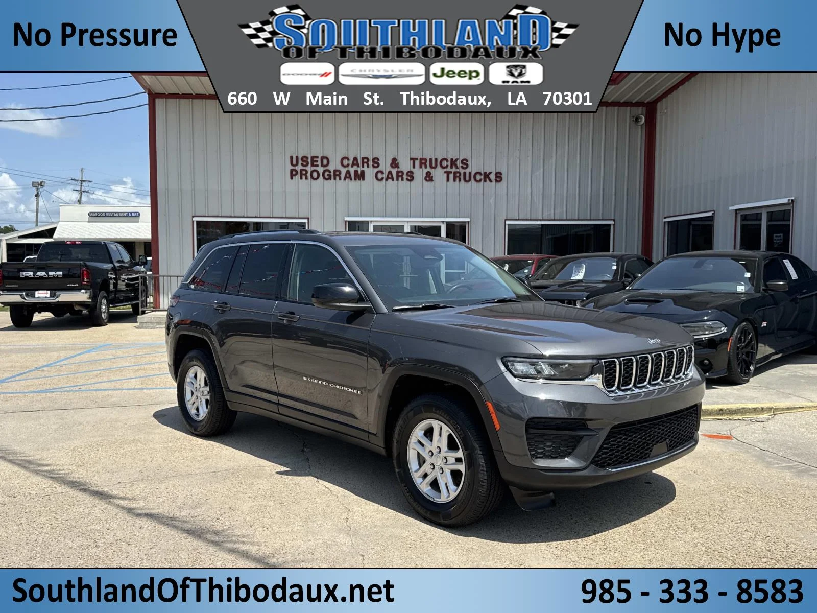 Used 2024 Baltic Gray Metallic Clearcoat Jeep Laredo image 1