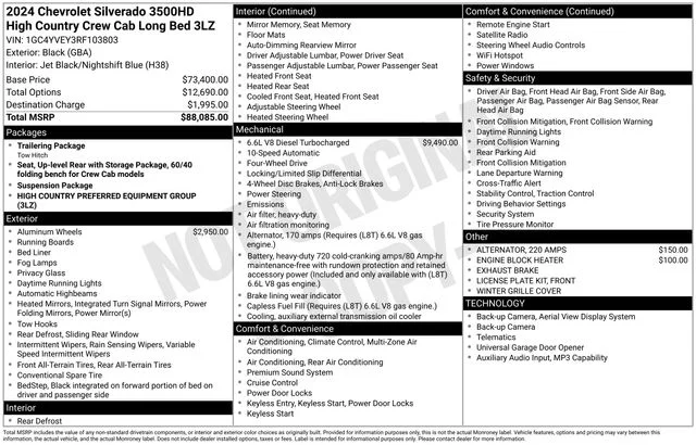 Used 2024 Black Chevrolet High Country image 15