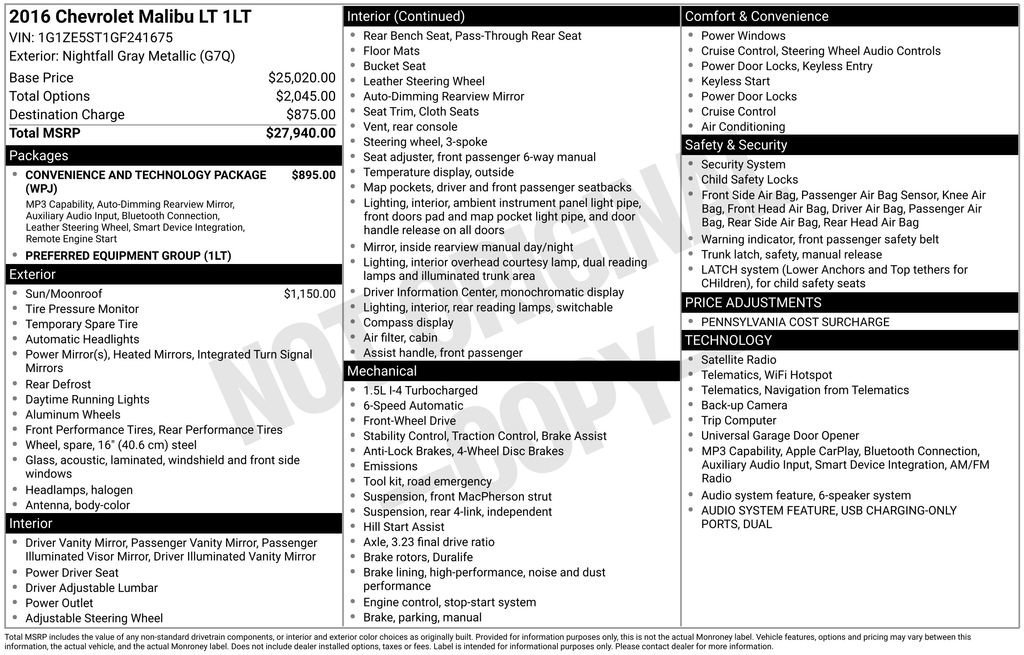 2016 Chevrolet Malibu 1LT - Photo 6