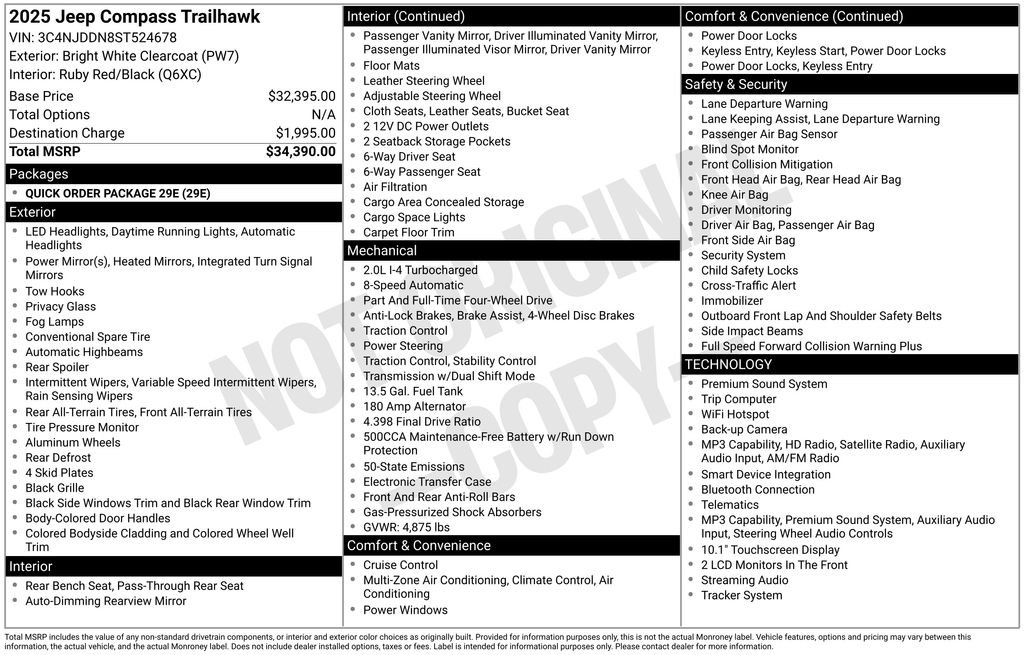 Used 2025 Bright White Clearcoat Jeep Trailhawk image 21
