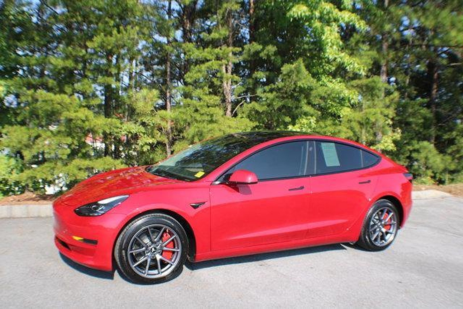 Used 2023 Red Multi-Coat Tesla Rear-Wheel Drive image 4