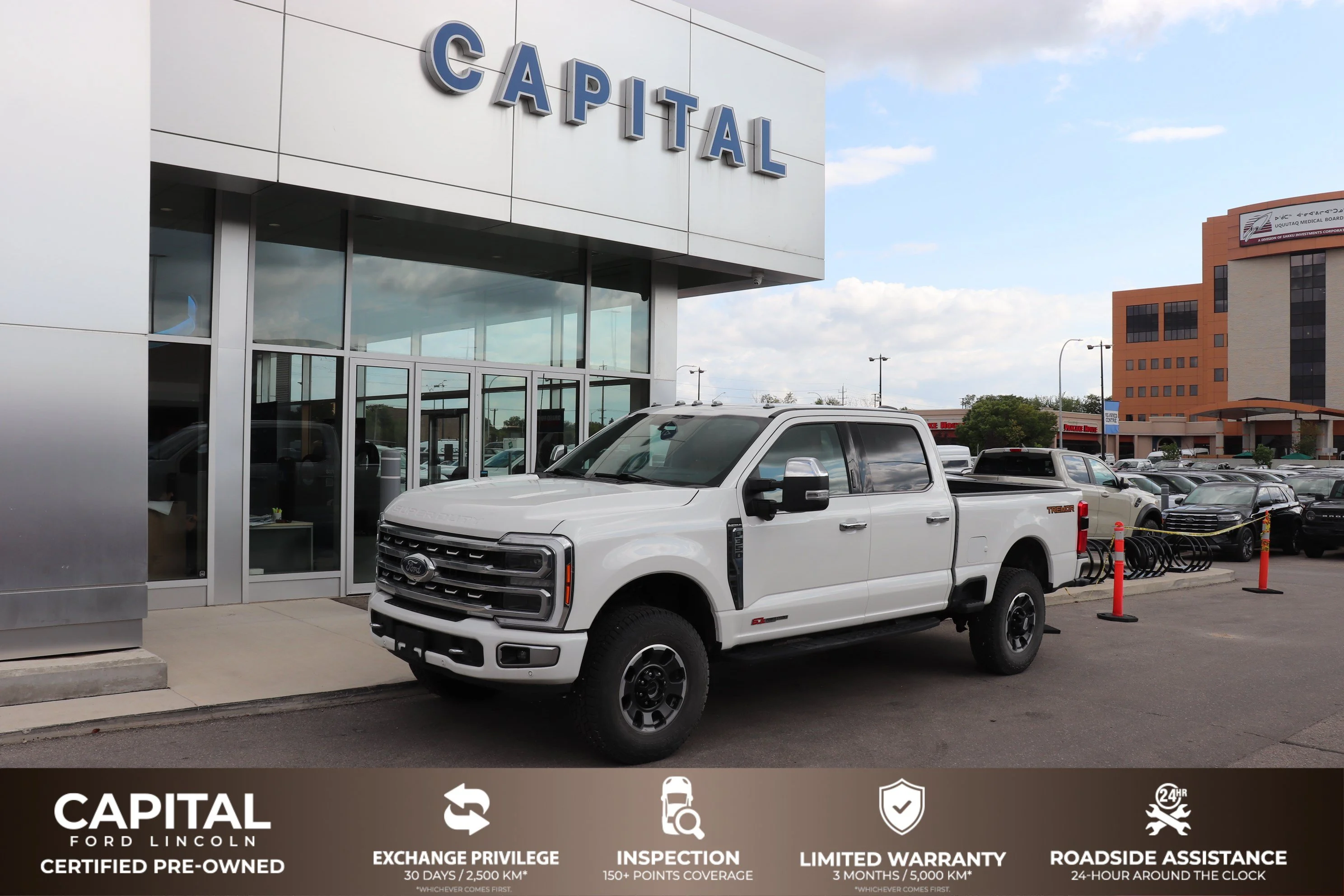 Certified Used 2023 White Ford PLATINUM 4WD Crew Cab 6.75