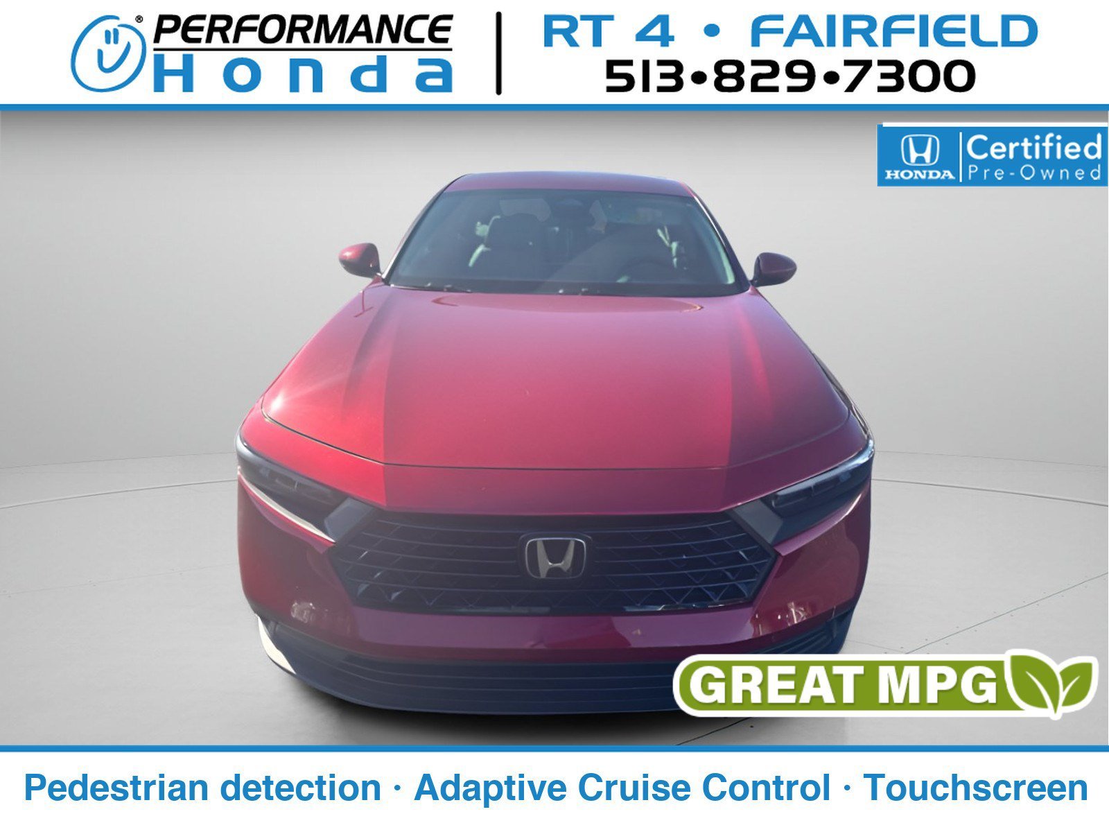 Certified Used 2024 Radiant Red Metallic Honda LX image 1