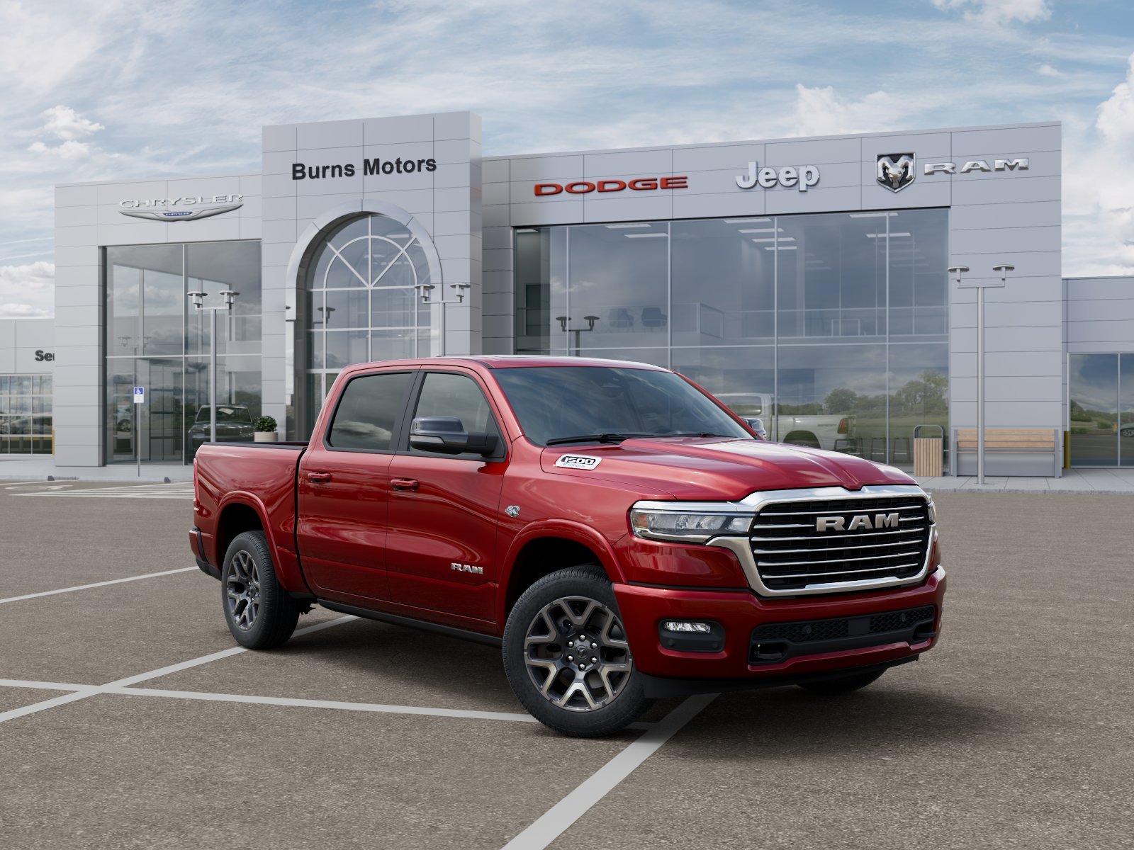 New 2026 Molten Red Pearl-Coat Exterior Paint RAM Laramie Southwest Edition image 31