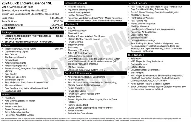 Used 2024 Moonstone Gray Metallic Buick Essence image 40