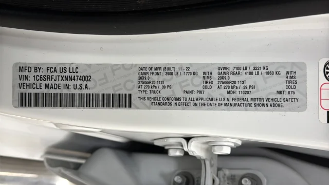 Used 2022 Bright White Clearcoat Ram Laramie image 28