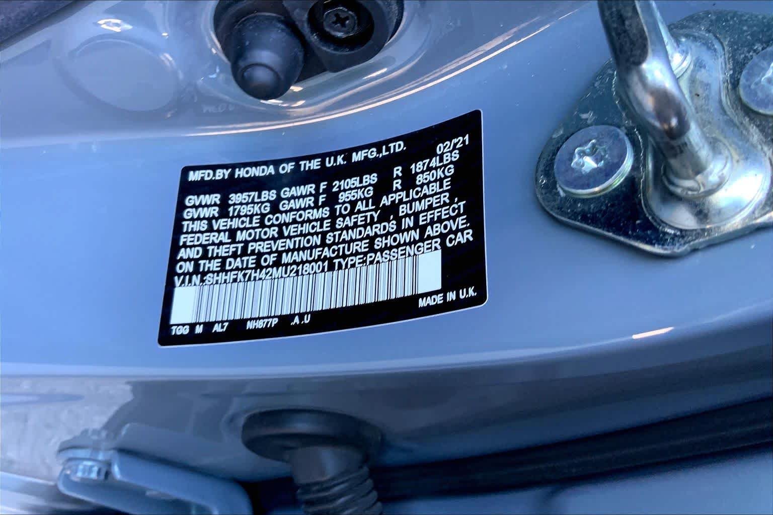 Used 2021 Sonic Gray Pearl Honda Sport image 33