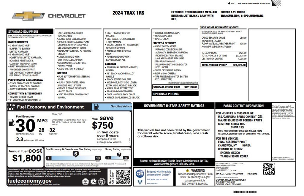 Certified Used 2024 Gray Chevrolet 1RS image 4