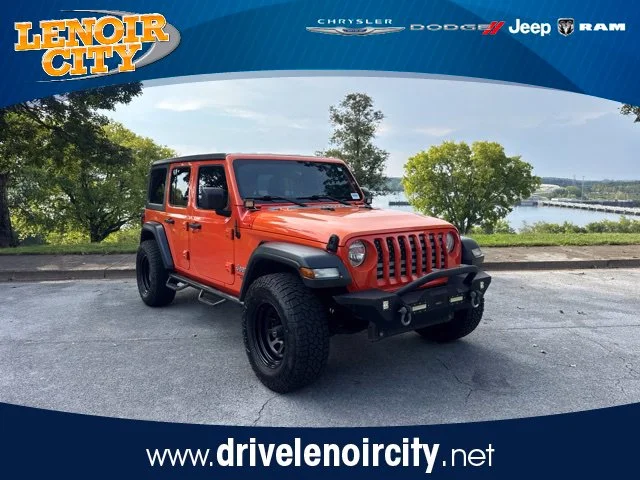 Used 2018 Orange Jeep Unlimited Sport S image 1