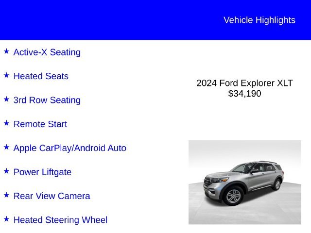 Certified Used 2024 Silver Metallic Ford XLT image 3