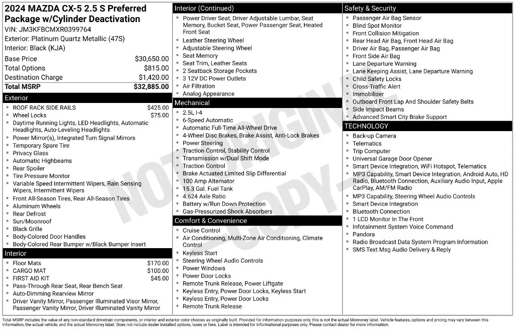 Certified Used 2024 Silver Mazda 2.5 S Preferred Package image 3
