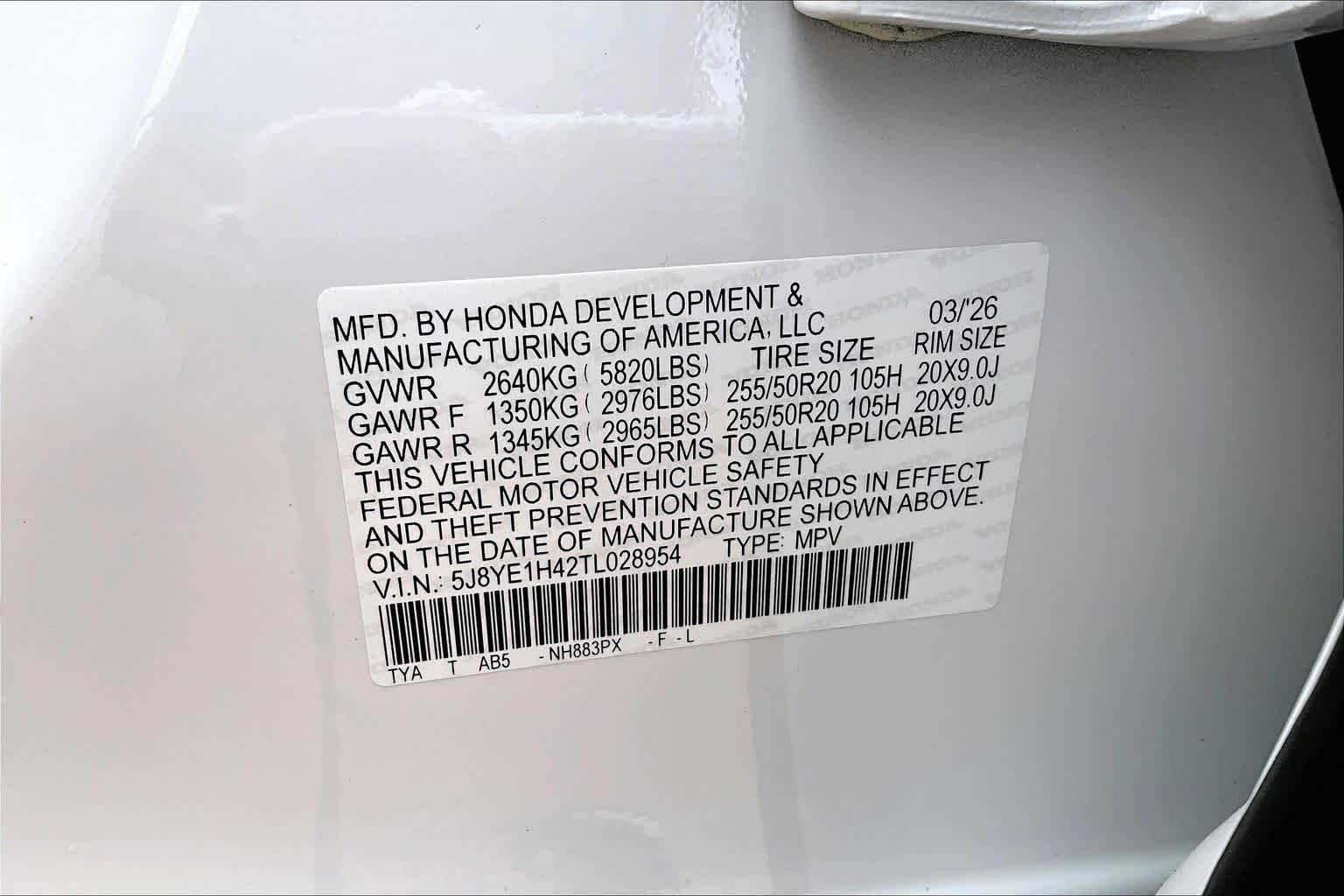 New 2026 Platinum White Pearl Acura w/Technology Package image 19