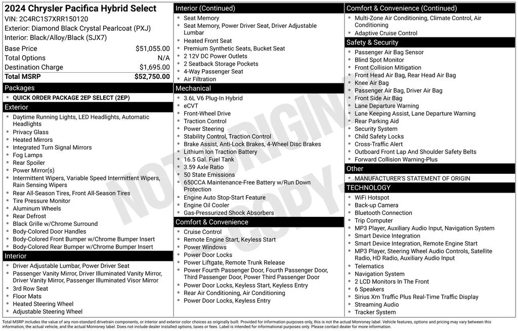 Used 2024 Black Chrysler Select image 4
