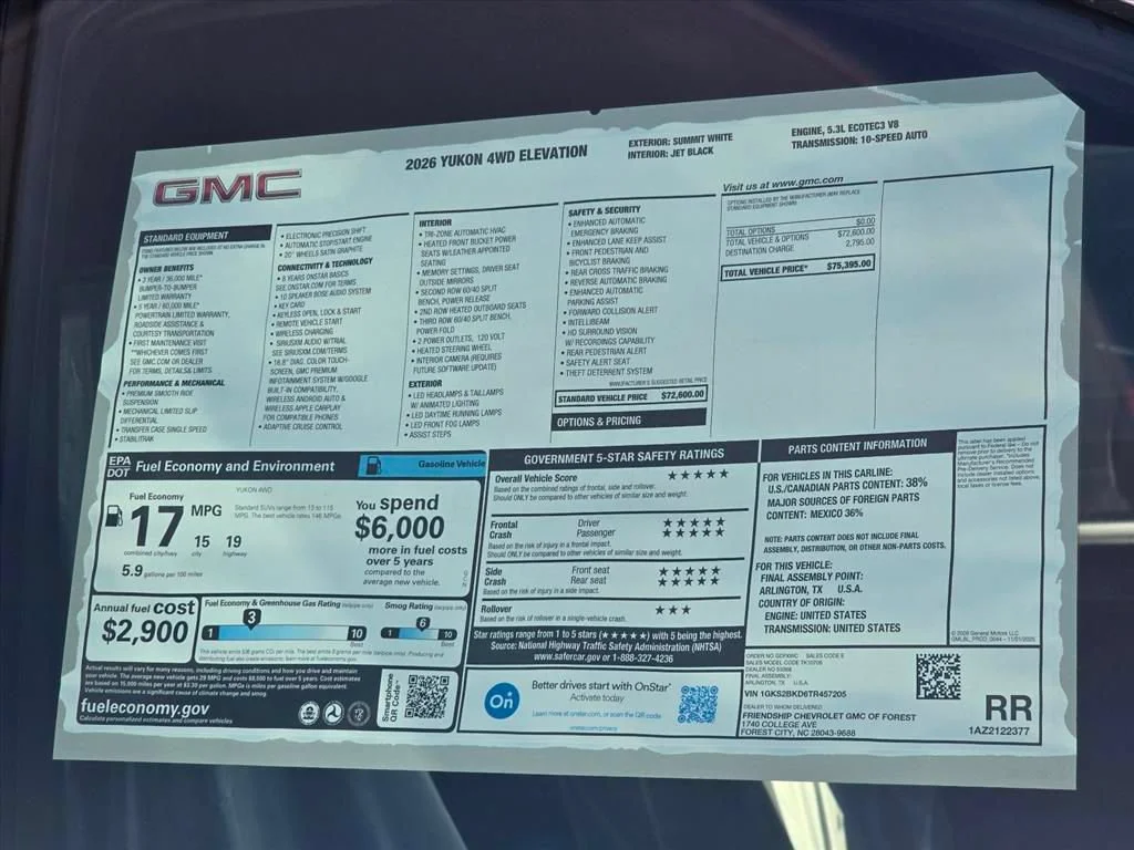 New 2026 Summit White GMC Elevation image 4