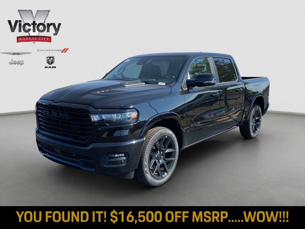 New 2026 Diamond Black Crystal Pearl-Coat Exterior Paint RAM Laramie image 3