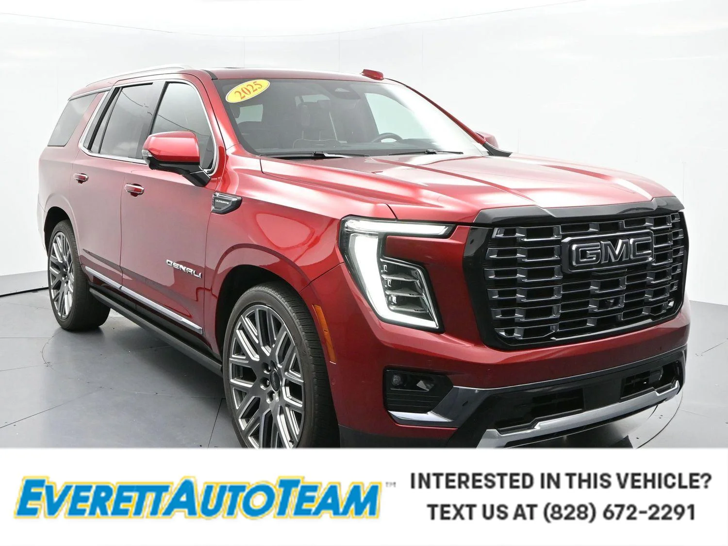 Used 2025 Volcanic Red Tintcoat GMC Denali Ultimate image 1