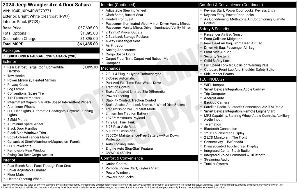 Certified Used 2024 White Jeep Sahara 4xe image 39