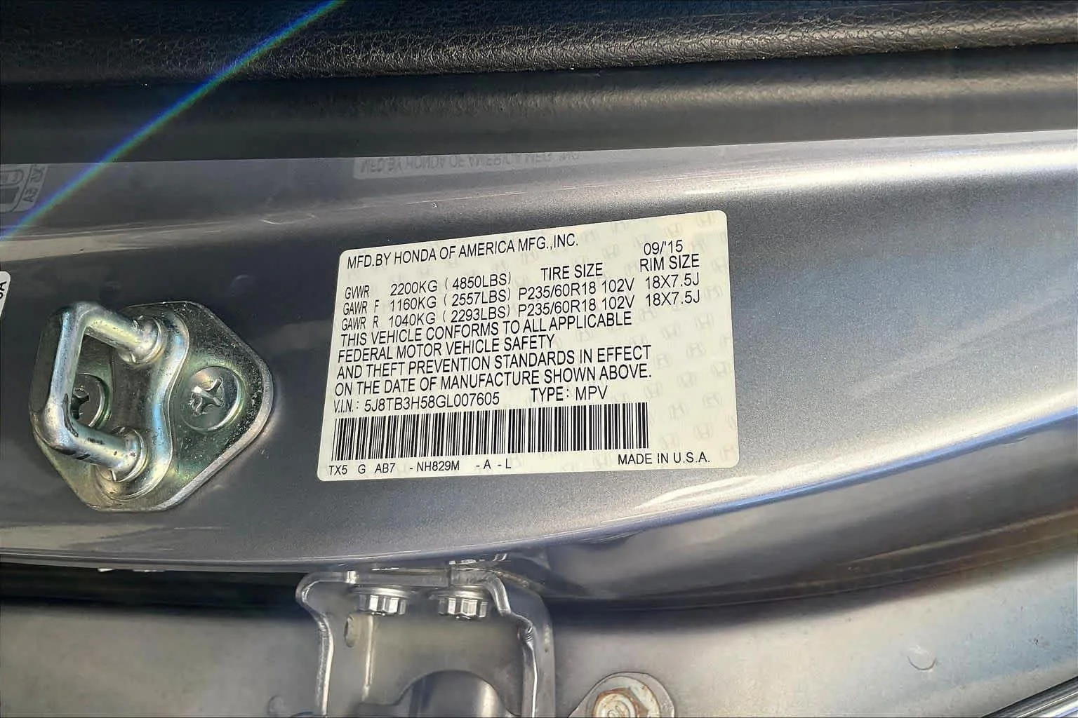Used 2016 Slate Silver Metallic Acura Tech Pkg image 34