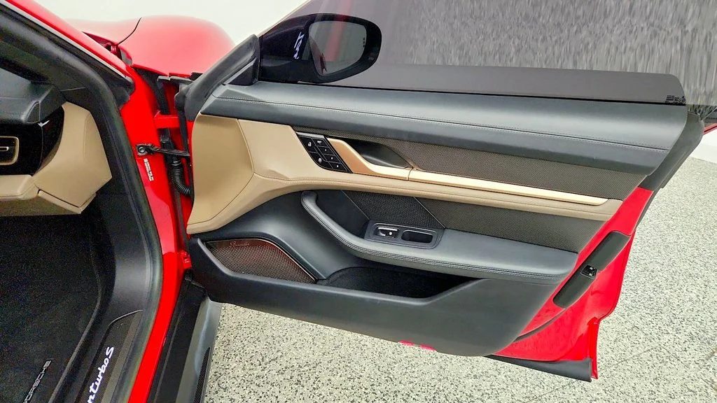 Used 2022 Carmine Red Porsche Turbo S AWD w/ Carbon Sportdesign Pkg, Burmester & Premium Pkg image 27