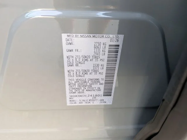 New 2026 Boulder Gray Pearl Nissan Platinum image 32
