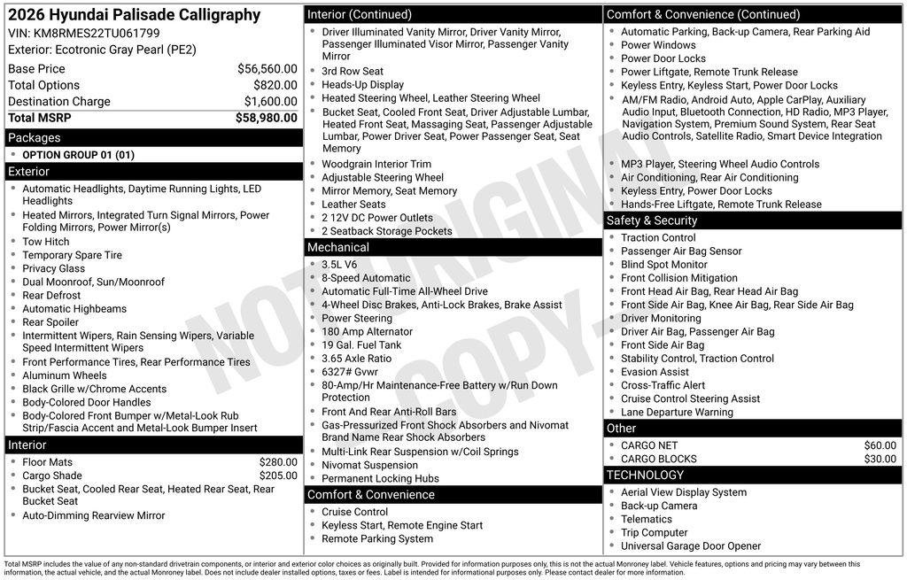 New 2026 Gray Pearl Hyundai Calligraphy AWD image 36