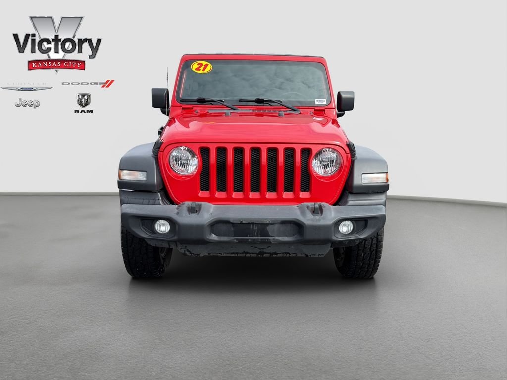 Used 2021 Jeep Wrangler Unlimited Sport S with VIN 1C4HJXDN6MW766803 for sale in Kansas City